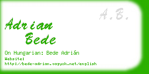 adrian bede business card