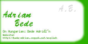 adrian bede business card